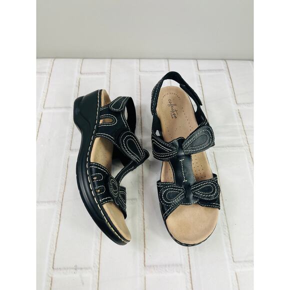 Clarks Shoes - NWT Clarks leather black sandals sz 11